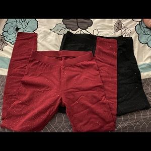 Cat and jack glitter leggings LIKE NEW ! One price